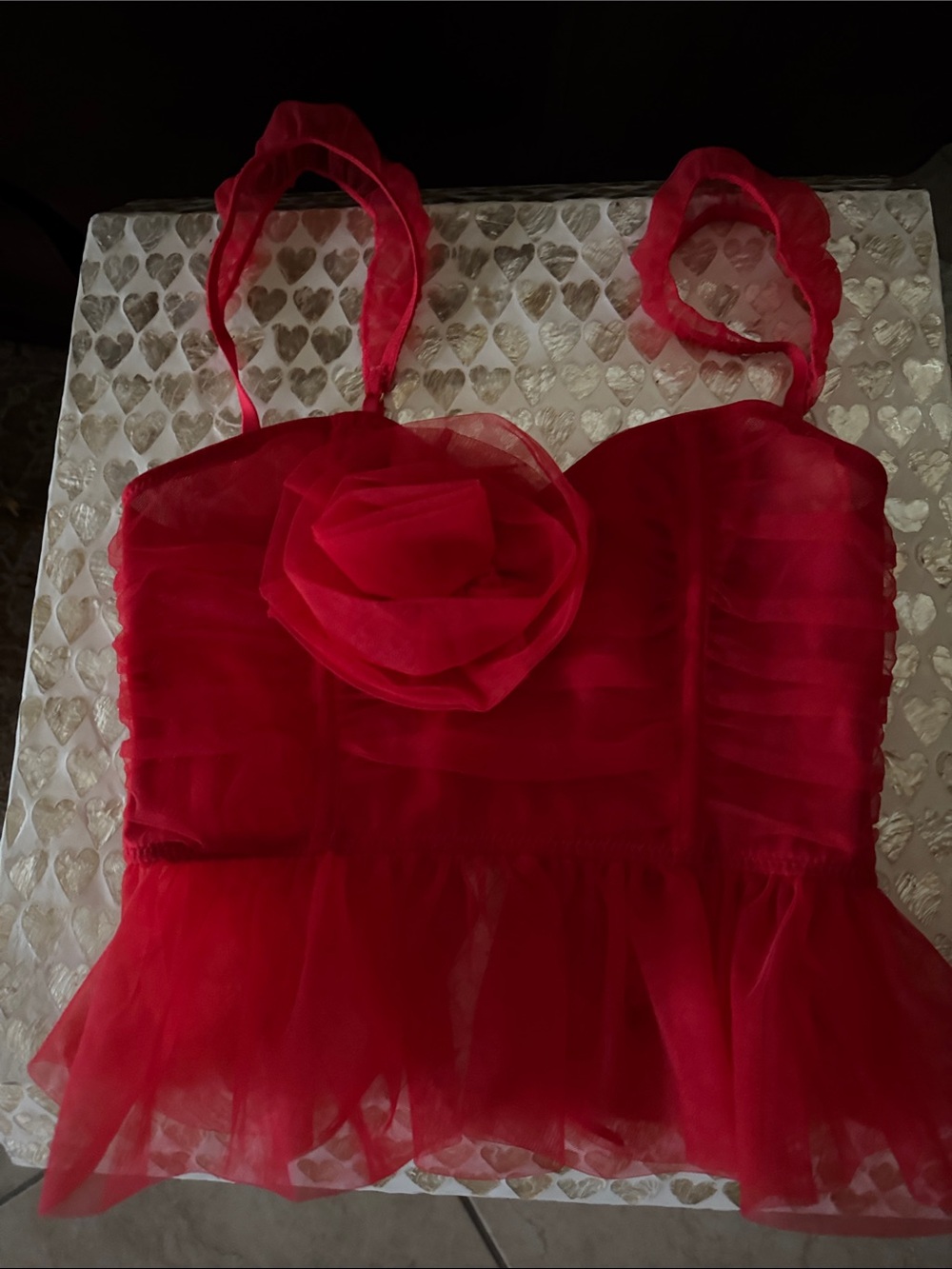 Lovely red crop top